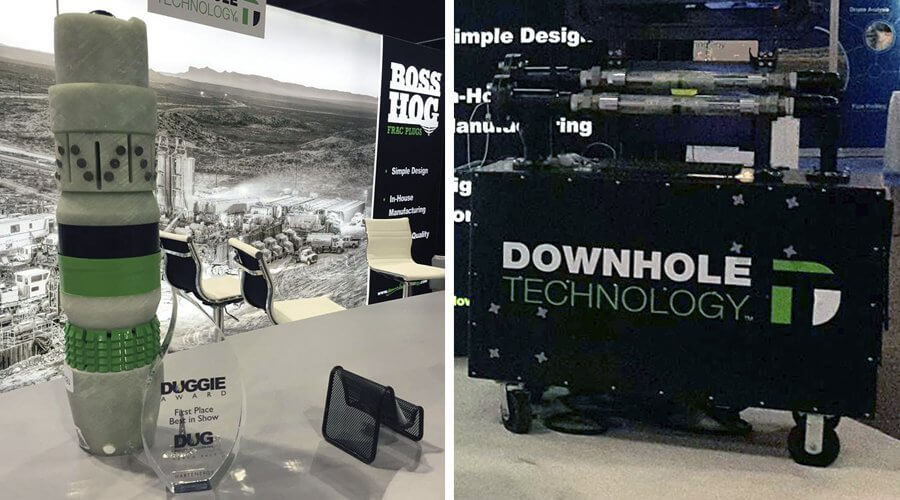 An Exhibit Network booth wins a Duggie Award, First Place, Best in Show, at the DUG Bakken and Niobrara Conference in Denver.