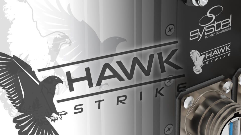 Hawk Strike brand. Exhibit Network collaborated with Systel on a visual identity design process for a family of product logos